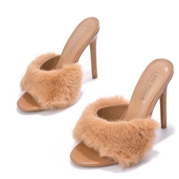 Keep My Secret Flatform Heeled Sandals - Nude - Picture 1 of 4